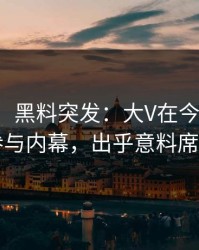 【爆料】黑料突发：大V在今日凌晨被曝曾参与内幕，出乎意料席卷全网
